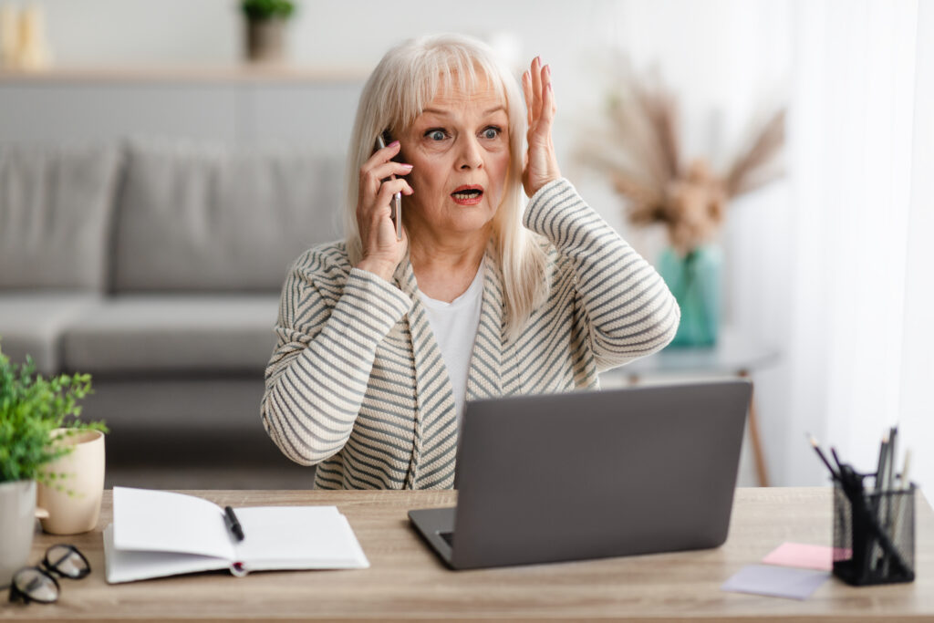 A concerned seniors after a scammer reaches out to them, a situation that could cause their kids to wonder, How can I protect my elderly parents from scams and fraud?