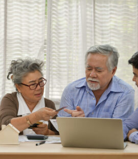 A couple participating in financial planning for seniors to give themselves control over their future.