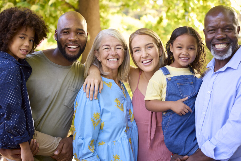 A happy family who knows everyone will be taken care of after they took necessary measures for estate planning for blended families.